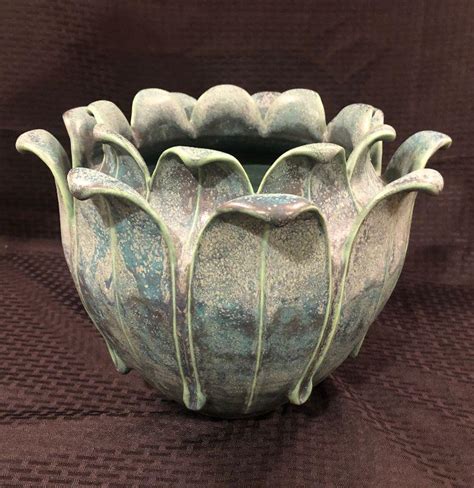 jemerick double necked pottery vase estatesalesorg