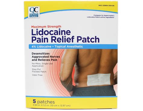 quality choice maximum strength lidocaine pain relief patch  lidocaine  patches