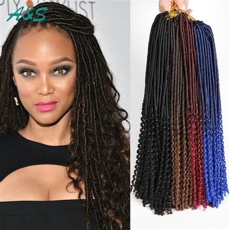 Top Colored Loose Faux Locs Crochet Hair Crochet Braids 24roots Pack