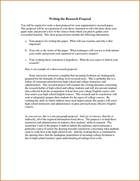 writing  proposal   research paper proposal writing project