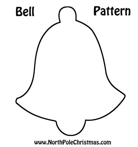 bell template bell outline  winter stencils christmas ornament