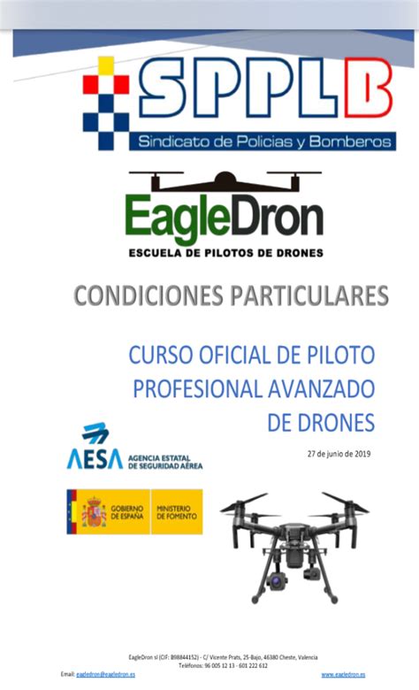 curso oficial piloto de drones seccion sindical ayto de valencia spplb