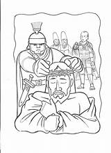 Jesus Coloring Pages Cross Kids Thorns Roman Crowned Soldier Printable sketch template