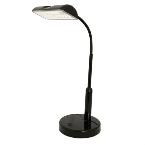 battery powered led desk lamp  adjustable metal gooseneck black