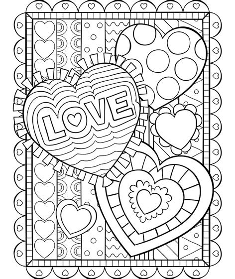 valentine hearts coloring page crayolacom
