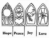 Advent Coloring Pages Hope Wreath Clipart Peace Clip Christmas Candles Religious Joy Printable Kids Sheets Bible Calendar Crafts Pageant Activities sketch template