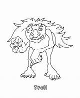 Coloring Mythical Troll Pages Creature Trolls Sheets Medieval Creatures Printable Ugly Animals Fantasy Popular Library Clipart Beast sketch template