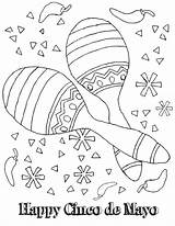 Coloring Mayo Cinco Pages Printable Kids Fiesta Color Maracas Mexican Print Printables Crafts Cactus Coloring4free Worksheets Activities Pinata Happy Fire sketch template