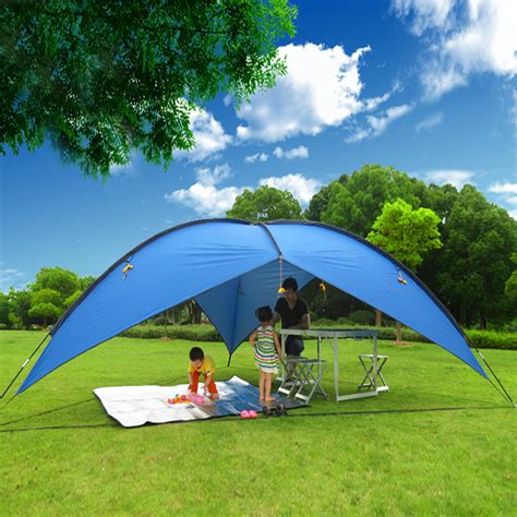 xx blue portable sun shade shelter cabana beach tent outdoor uv pop  ebay