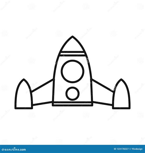 rocket icon outline style stock illustration illustration  science