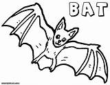 Bat Coloring Pages Cute Animal Print Colorings sketch template