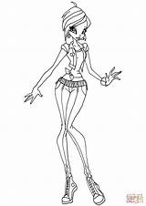Tecna Coloring Pages Gardenia Winx Club Drawing Paper Categories sketch template