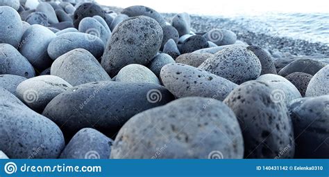 Sea Pebbles Closeup Background Of Beach Pebbles Of