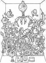 Doodles Mewarnai Invasion Zifflin Kumpulan Rockets Astronauts Mandalas Irvin Malebøger Observation Animorphia Carnet sketch template