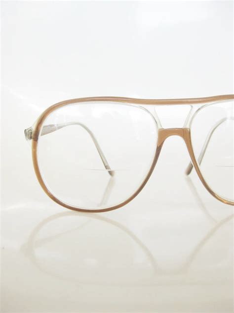 Vintage 1970s Aviator Glasses 70s Mens Eyeglasses Indie