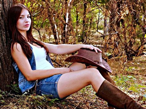720p Free Download Cowgirl ~ Simona Model Trees Cowgirl Brunette