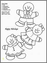 Gingerbread Coloring Printable Pages Girl Kindergarten Preschool Number Easy Color Divyajanani sketch template