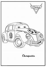 Choupette Herbie Cars2 Guido Coccinelle Voiture Colorier sketch template