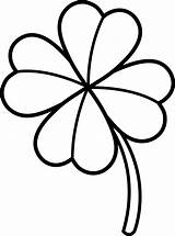 Clover Leaf Clipart Four Clip Coloring Printable Library sketch template