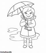 Umbrella Coloring Girl Holding Pages Kids Winter Drawing Name Print Coloringpages Site Printable Close Umbrellas Choose Board Posters Tutorial Buy sketch template