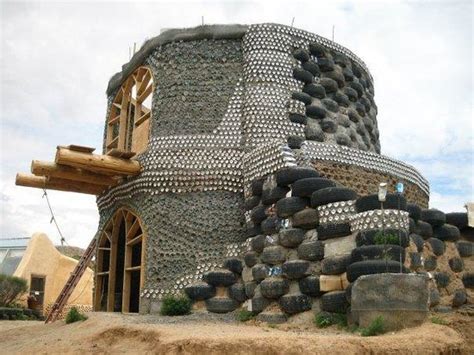 Earthship House Made Out Of Soda Cans Glass Bottles And