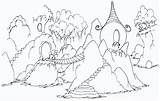 Coloring Pages Mountain Village Clipart Monkeys Rocks Print Forests Monkey Kids Line Library Coloringtop Background Forest Printable Bluebison Houses Rock sketch template