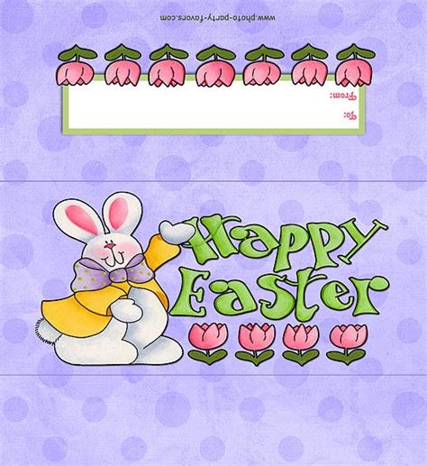 printable easter bunny candy bar wrapper