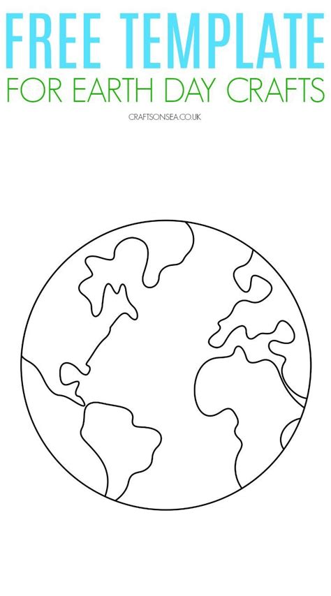 printable earth template perfect  earth day crafts earthday