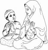 Pages Coloring Islamic Colouring Miraj Isra Ramadan Duaa Kids sketch template