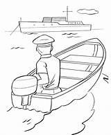 Coloring Pages Boat Boats Motor Ships Types Different Library Clipart Comments Bluebonkers sketch template