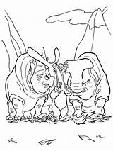 Rhino Glace Coloringpagesfortoddlers Eiszeit Talking Rihno Terrific Malvorlagen Kunjungi Getdrawings Rhinos sketch template