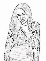 Coloring Miley Cyrus Pages Popular sketch template