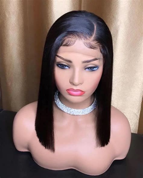 virgin human hairs bone straight wig  inches hd lace etsy