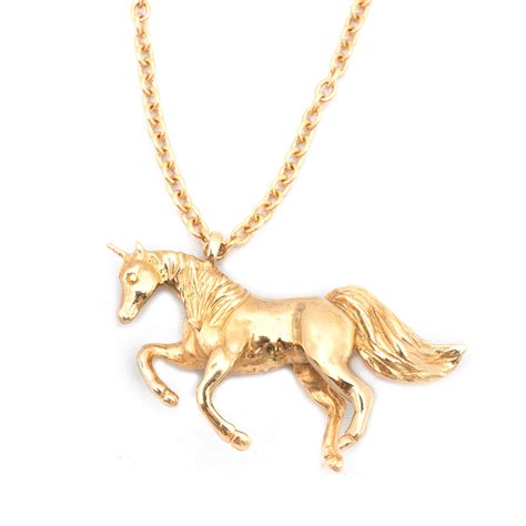 gold unicorn necklace
