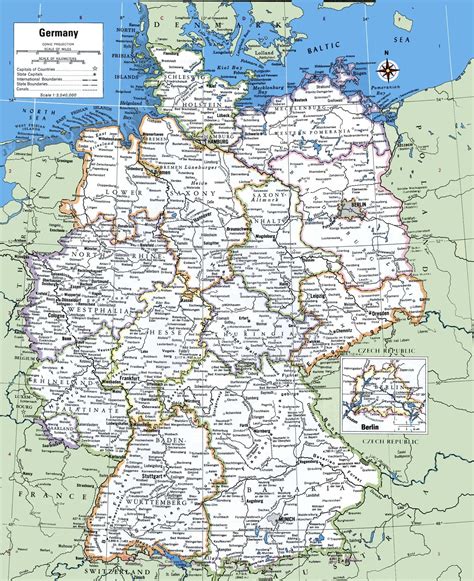 kaart van duitsland met steden kaart van de belangrijkste steden van duitsland west europa