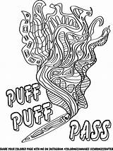 Stoner Chronic Crafter Puff sketch template