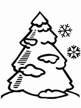 Tree Coloring Snow Winter Pine Covered Pages Trees Kids Drawing Season Color Printable Play Clip Print Getcolorings Coloringhome Clipartmag Popular sketch template