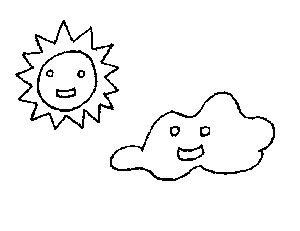 sun  cloud coloring page coloring page coloring pages sun