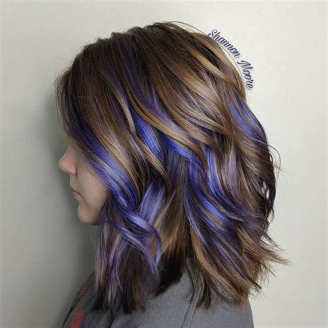 background  dark brown hair  purple peekaboo hair peekaboo hair colors hair streaks