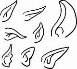 Elf Ears Clipart Ear Coloring Pages Drawing Clip Cliparts Draw Template Print Easy Christmas Pixie Kids Drawings Library Clipground Choose sketch template