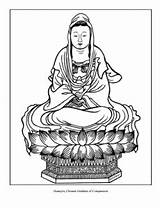 Goddesses Guanyin sketch template