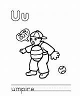 Umpire Coloring Pages Alphabet Color Printable Getcolorings Print Getdrawings sketch template