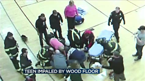 Girl Playing Basketball Impaled By Middleton Fieldhouse Court Youtube