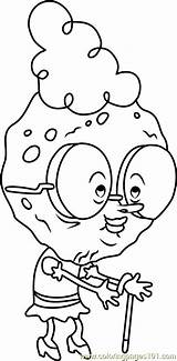 Grandma Coloring Squarepants Spongebob Pages Cartoon Coloringpages101 Kids Color sketch template