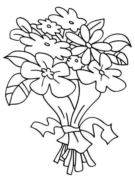 coloring pages flower bouquet    svg file