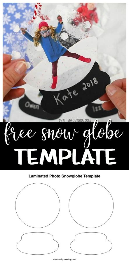 laminated snow globe template crafty morning