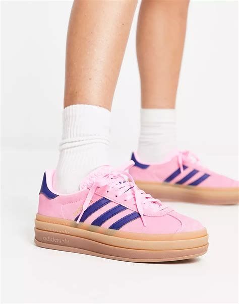 adidas originals gazelle bold platform trainers  pink  gum sole asos   adidas