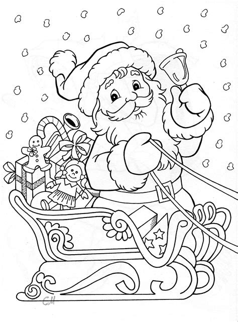 father christmas colouring pages coloring coloringpages