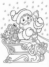 Christmas Pages Father Coloring Sheets Colouring Printable Santa sketch template