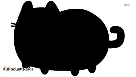 pusheen cat silhouette vector clipart images pictures